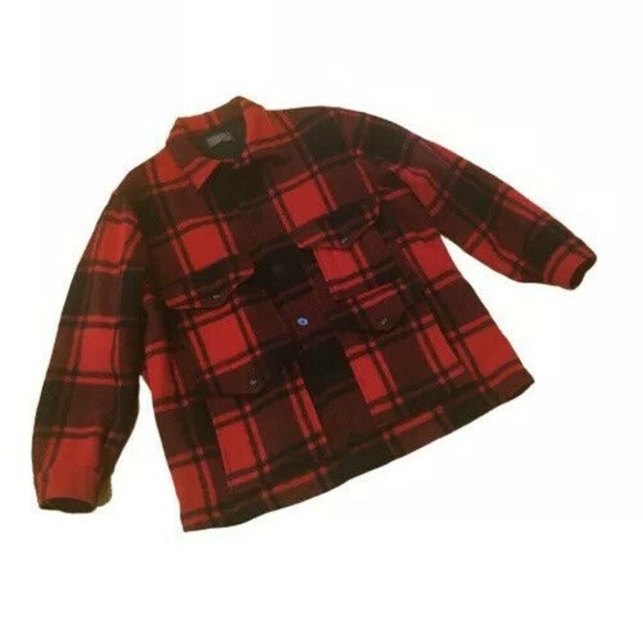 buffalo plaid wool jacket